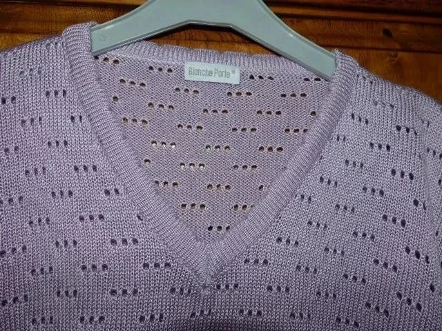 New purple knit summer sweater size 52 by 'blanche porte' – photo 3